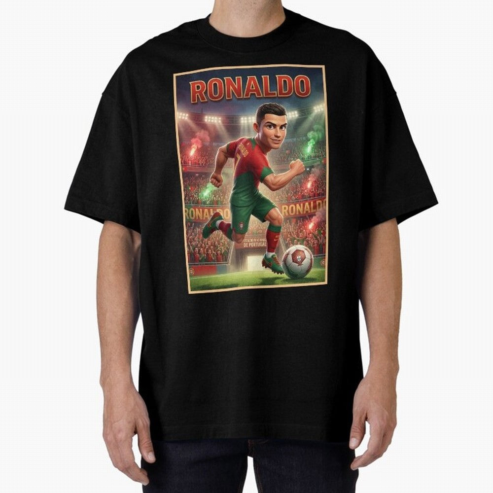 Ronaldo Oversized T-Shirt Represent Football Lovers during the FIFA World Cup 2026 Journey through Messi, CR7 and Mbappe Highlights, Argentina Pride, Sports Nostalgia, International Competition, Famous Players and Unforgettable Victories; Perfect