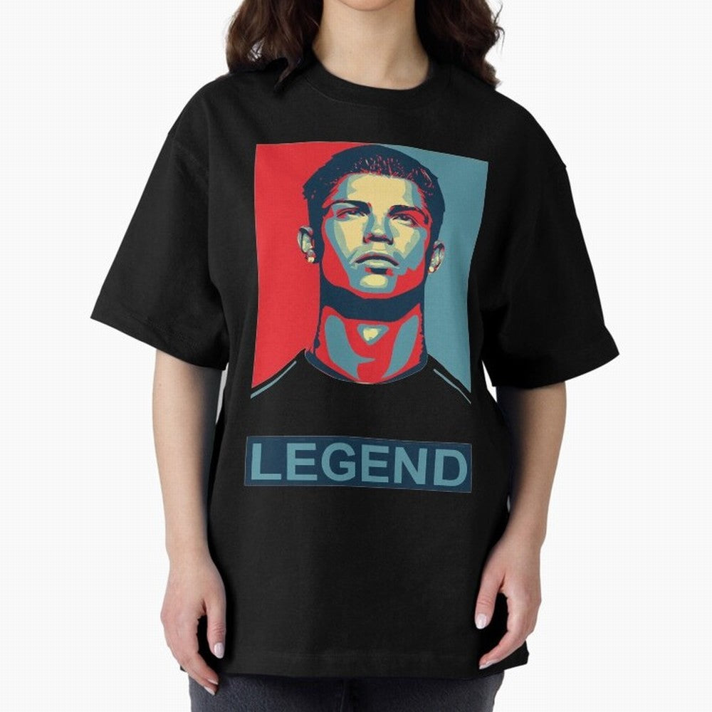cristiano ronaldo legend Oversized T-Shirt Join the Global Buzz around FIFA World Cup 2026 with Messi and Cristiano Ronaldo, Spain Energy, Sports Nostalgia, International Competition, Famous Players and Unforgettable Victories; Built for Supporters