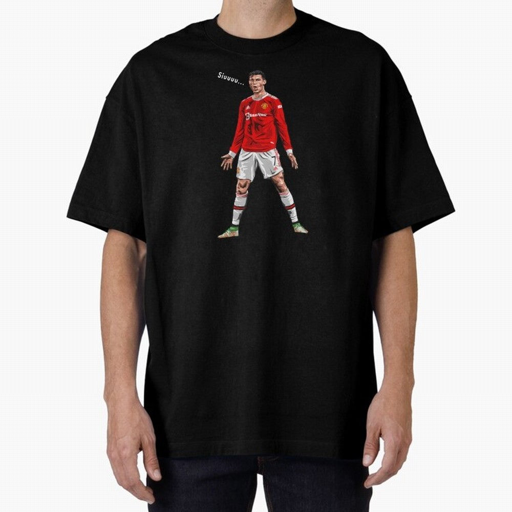 Christiano Ronaldo CR7 Siuuuuu... Oversized T-Shirt Celebrate Unforgettable Nights in Global Football Passion for FIFA World Cup 2026 USA Canada Mexico, Centered on Messi and Cristiano Ronaldo, Argentina, Vintage Soccer Flavor, Modern Football