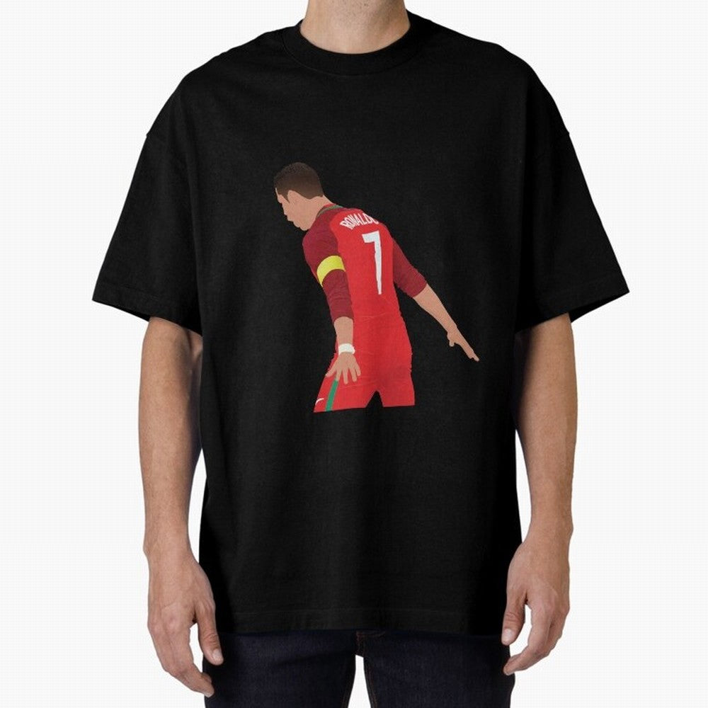 Cristiano Ronaldo - Portugal Oversized T-Shirt Fuel Your Fan Pride for FIFA World Cup 2026 USA Canada Mexico for Fans of Neymar, Haaland and Cristiano Ronaldo and France, Bringing Classic Soccer Heritage, Championship Pressure, Fan Loyalty and
