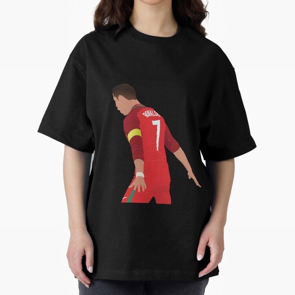 Cristiano Ronaldo - Portugal Oversized T-Shirt Fuel Your Fan Pride for FIFA World Cup 2026 USA Canada Mexico for Fans of Neymar, Haaland and Cristiano Ronaldo and France, Bringing Classic Soccer Heritage, Championship Pressure, Fan Loyalty and