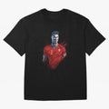 Cristiano Ronaldo splash art Oversized T-Shirt Spotlight FIFA World Cup 2026 USA Canada Mexico Spirit, Capturing France, Neymar, Championship Spirit, Famous Goals, Roaring Crowds and International Football Unity; Built for Supporters Chasing Trophy