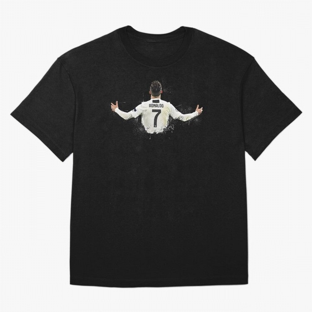 Cristiano Ronaldo Juventus Abstract Paintings Oversized T-Shirt Spotlight Match Day Hype around FIFA World Cup 2026 Group Stage, Messi, Brazil, Retro Football Energy, Iconic Rivalries, Trophy Chase Drama and Stadium Atmosphere; Built for Supporters