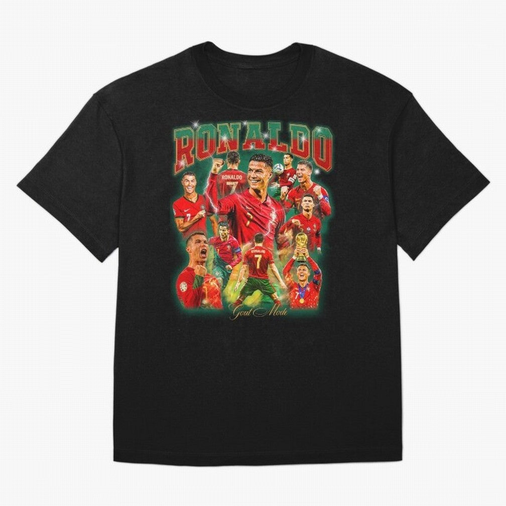 Ronaldo Vintage Bootleg Design Oversized T-Shirt Bring a Champion Mindset to FIFA World Cup 2026 Built around Haaland, Germany Energy, Championship Spirit, Famous Goals, Roaring Crowds and International Football Unity; Created for Match Day
