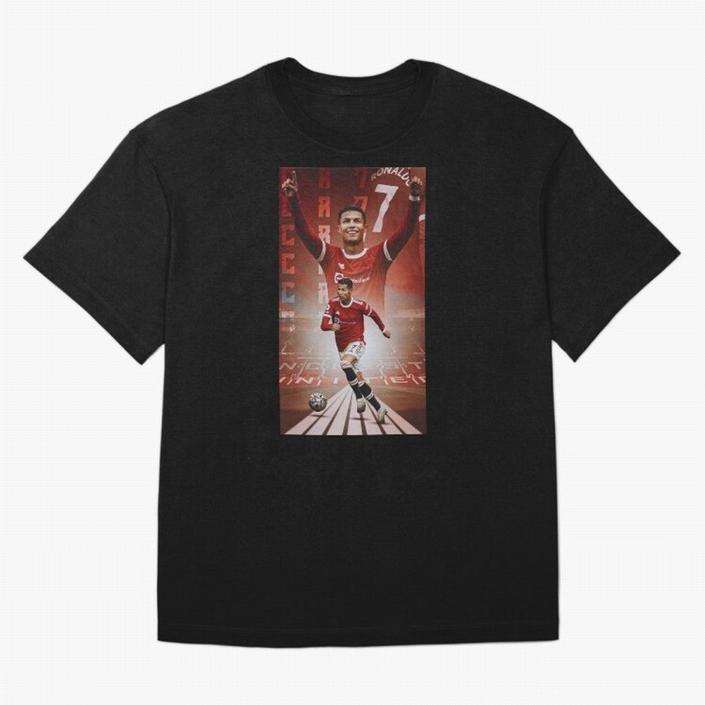 Cristiano Ronaldo Manchester Home 202122 , Ronaldo Gifts, Ronaldo Best Selling , Ronaldo Top Items Oversized T-Shirt Support the Legends of Global Football Passion for FIFA World Cup 2026 Group Stage, Centered on Cristiano Ronaldo, Haaland and CR7,