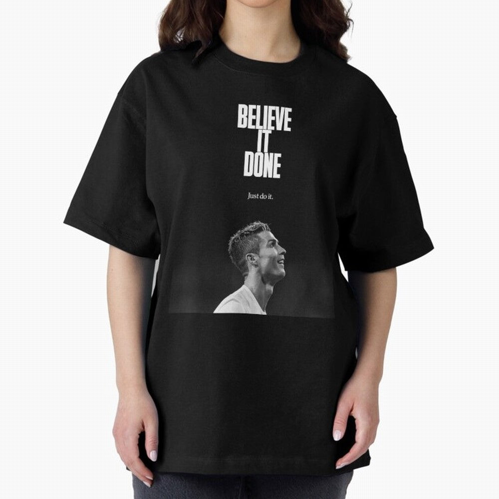 CRISTIANO RONALDO BELIVE IT DONE Oversized T-Shirt Refresh FIFA World Cup 2026 Group Stage Made for Messi, France Energy, Fan Favorite Moments, National Team Passion, Big Match Drama and Soccer History; Ideal for Football Dads, Football Moms,