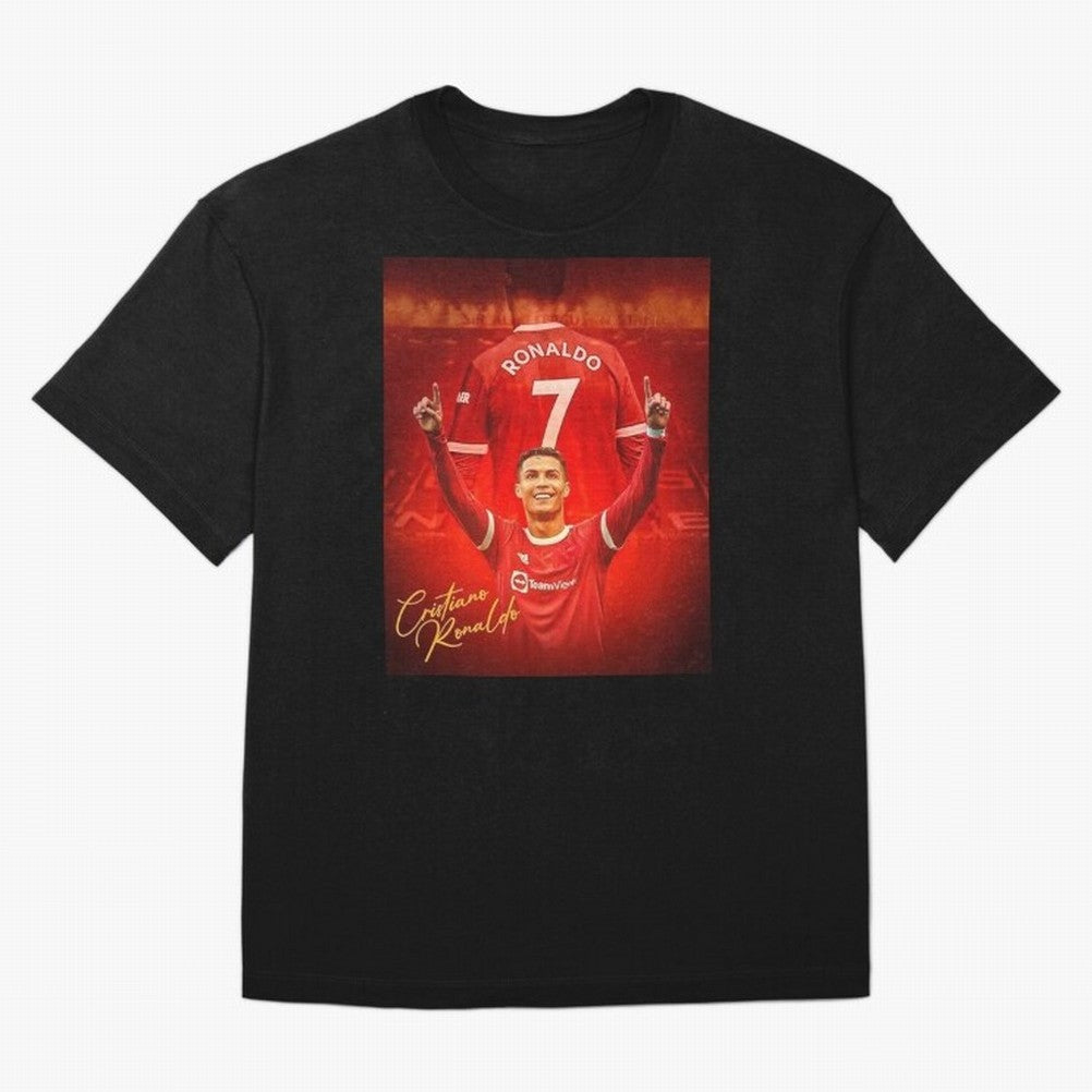 Cristiano Ronaldo Poster Oversized T-Shirt Carry the Colors and Pride of Global Football Passion for FIFA World Cup 2026, Highlighting Messi, Neymar and Mbappe, England and Germany, Goal Celebration Energy, Supporter Heritage, Football Icons and
