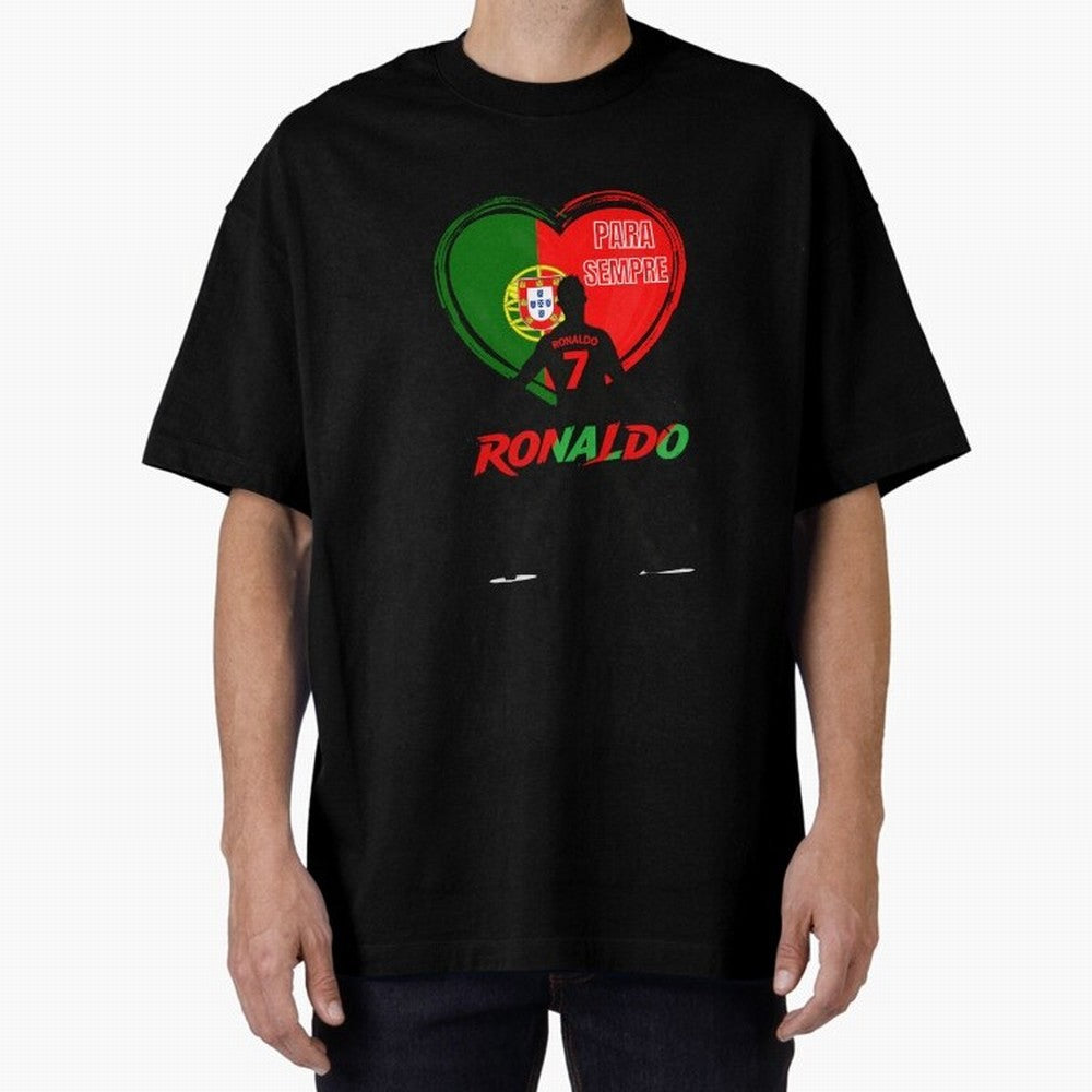 Love Cristiano Ronaldo Oversized T-Shirt Make Your Look Match FIFA World Cup 2026 Group Stage Spirit, Centered on Germany, Haaland and Mbappe, Retro Football Energy, Iconic Rivalries, Trophy Chase Drama and Stadium Atmosphere; Great for Watch