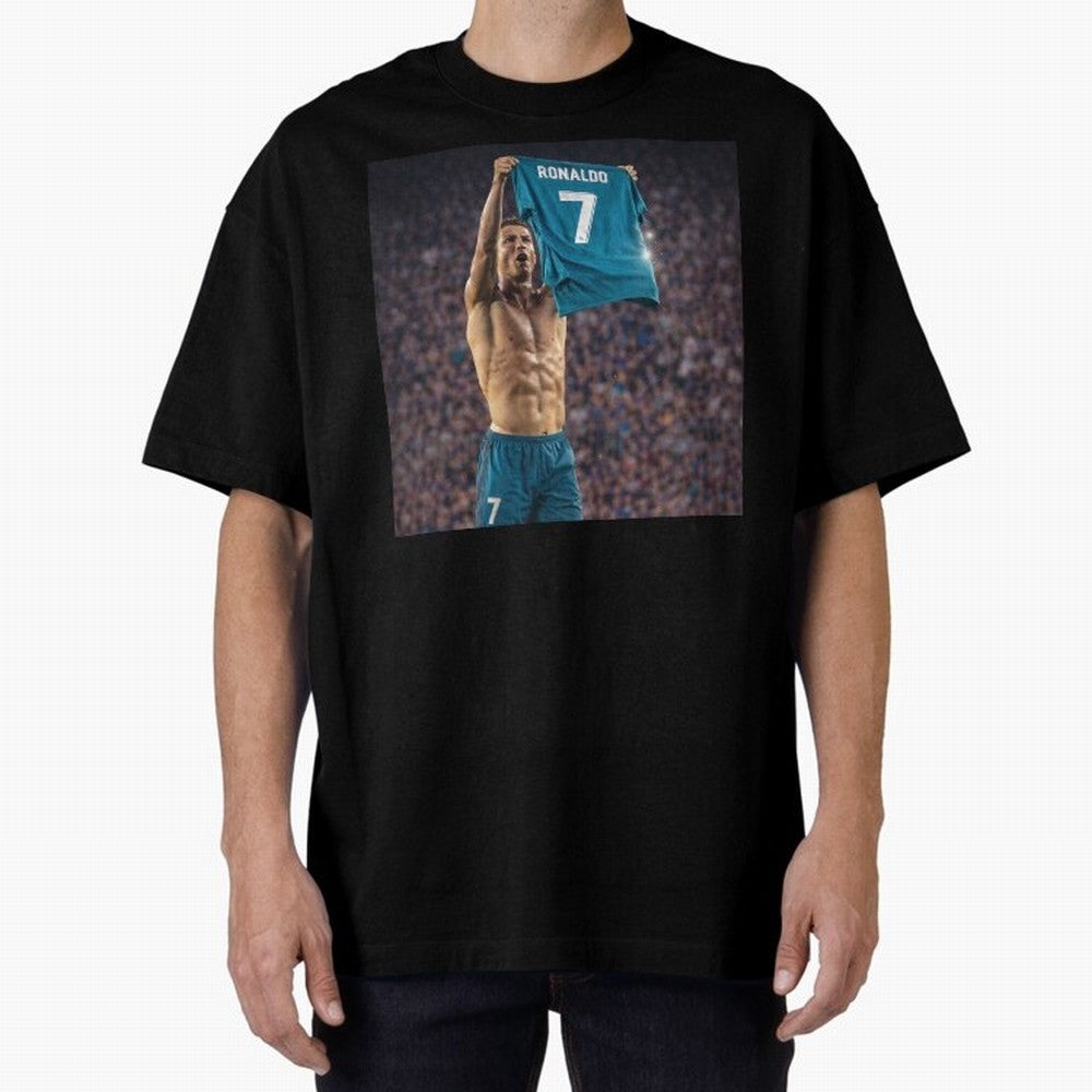 Ronaldo Holding Number Seven Shirt Oversized T-Shirt Discover FIFA World Cup 2026 USA Canada Mexico Inspired by CR7 and Messi, England Energy, Stadium Memories, Football Loyalty, International Chants and Championship Tradition; Created for Match