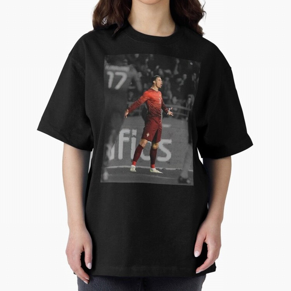 Cristiano Ronaldo Siuuuuuu,Ronaldo Gifts, Ronaldo Best Selling , Ronaldo Top Items Oversized T-Shirt Show Support during FIFA World Cup 2026 Group Stage for Fans of Messi, Neymar and Mbappe and Brazil, Bringing Championship Spirit, Famous Goals,