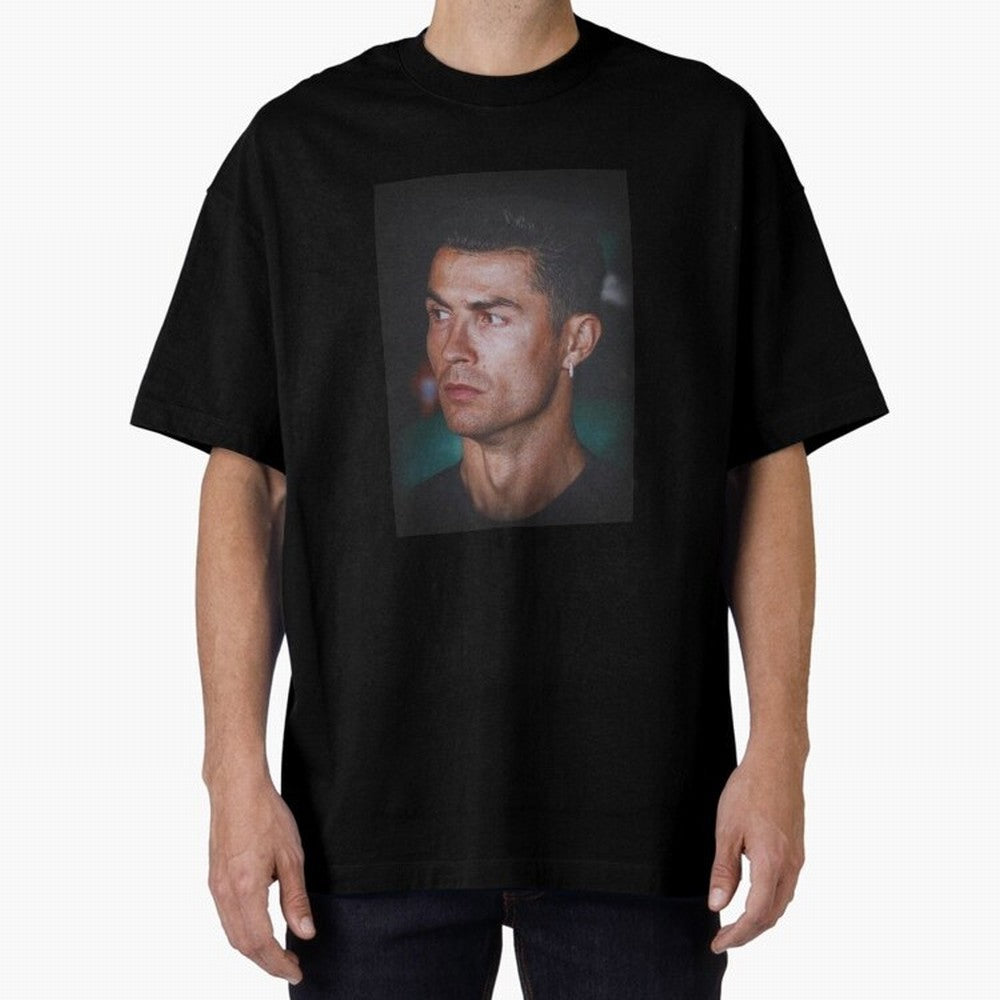Cristiano Ronaldo Oversized T-Shirt Represent the Passion of Global Football Passion for FIFA World Cup 2026 Group Stage, Built around Messi, Portugal, Spain and Germany, Vintage Soccer Flavor, Modern Football Stars, National Flags and Final Night