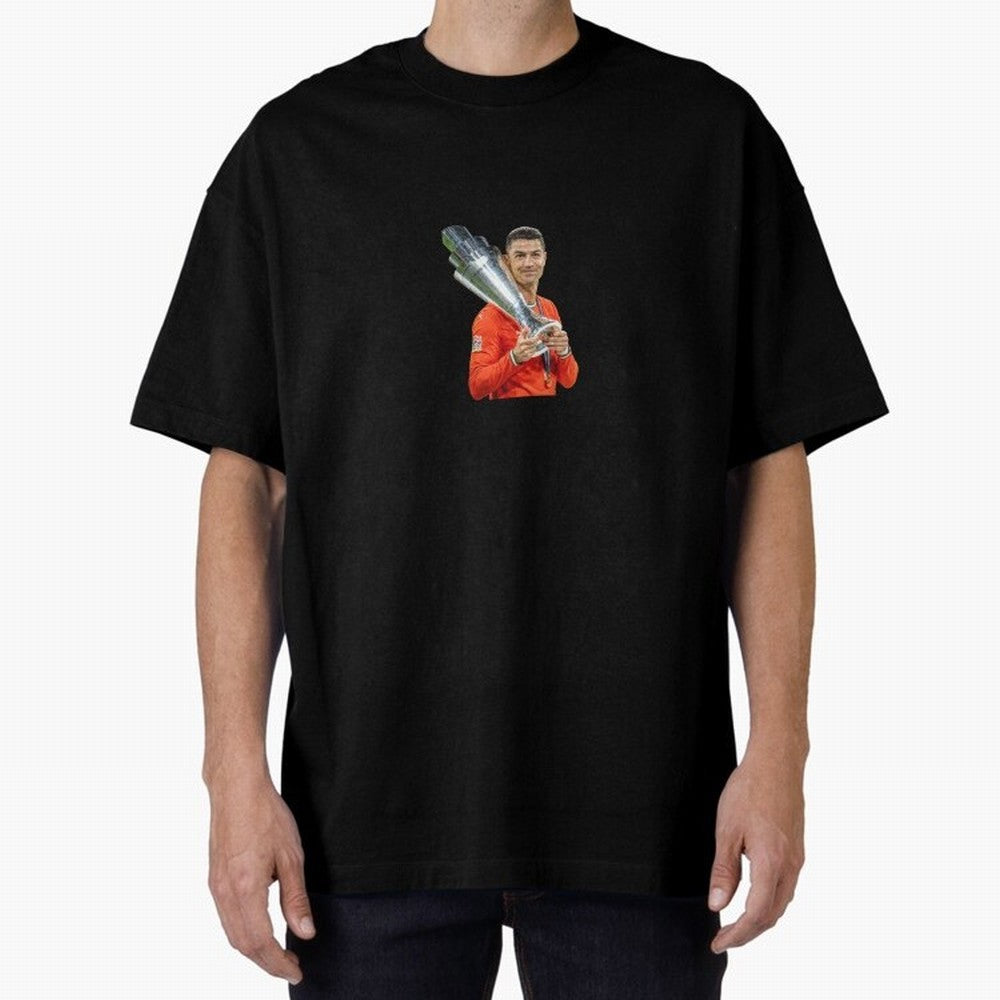 CR7 - Portugal Oversized T-Shirt Celebrate Fan Culture around Global Football Passion for FIFA World Cup 2026 USA Canada Mexico, Built around CR7 and Messi, France and Portugal, Fan Favorite Moments, National Team Passion, Big Match Drama and