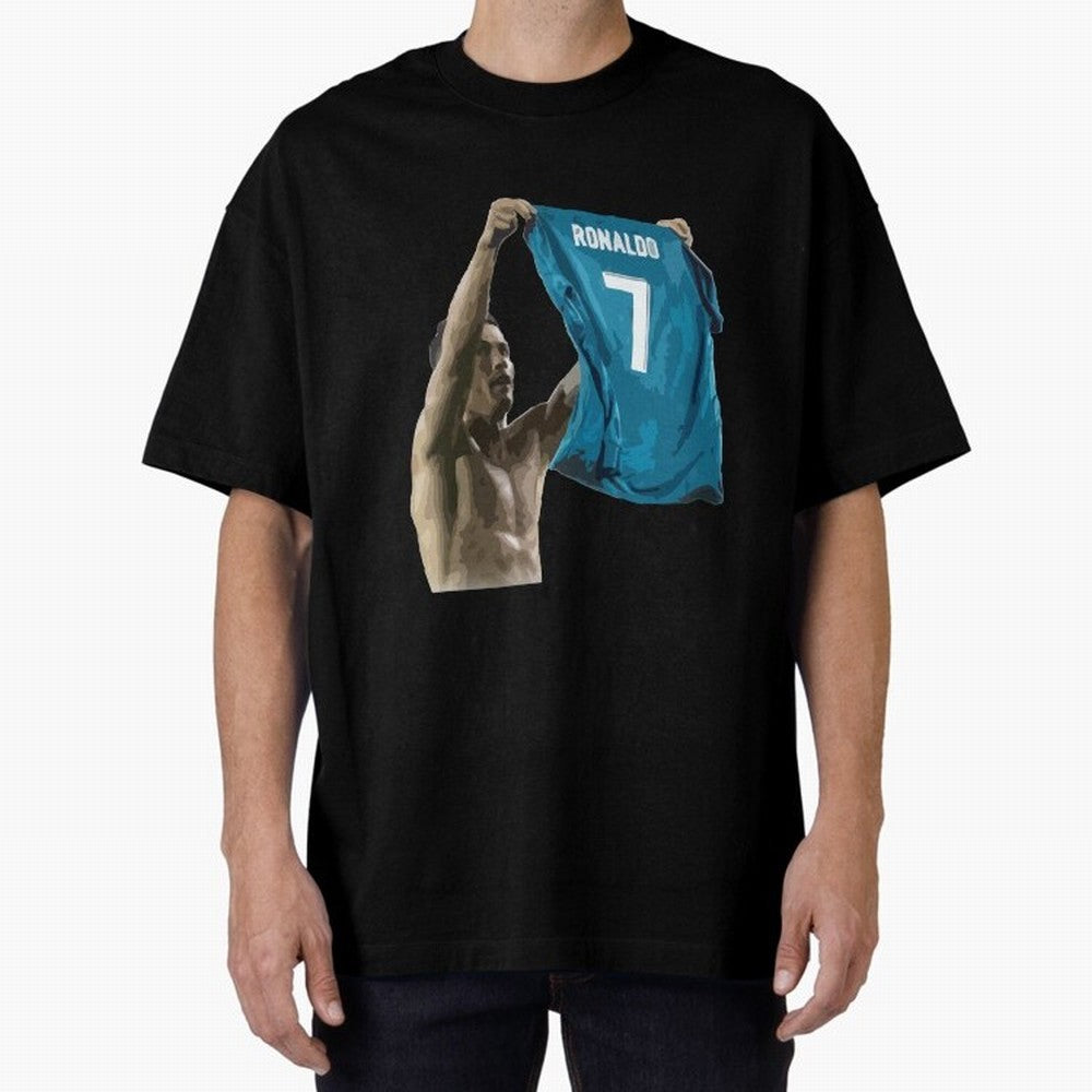 Cristiano Ronaldo celebration goal against Barcelona Oversized T-Shirt Remember FIFA World Cup 2026 USA Canada Mexico Spirit, Celebrating Netherlands, Neymar, Haaland and Cristiano Ronaldo, Vintage Soccer Flavor, Modern Football Stars, National