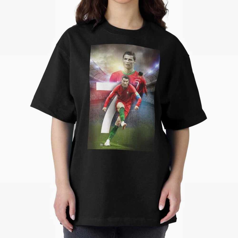 Cristiano Ronaldo Manchester United 4 Oversized T-Shirt Show Your Tournament Heart for FIFA World Cup 2026 Group Stage for Fans of CR7 and Messi and Portugal, Spain and Germany, Bringing Goal Celebration Energy, Supporter Heritage, Football Icons