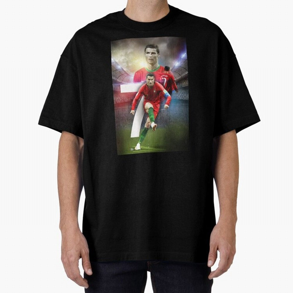 Cristiano Ronaldo Manchester United 4 Oversized T-Shirt Show Your Tournament Heart for FIFA World Cup 2026 Group Stage for Fans of CR7 and Messi and Portugal, Spain and Germany, Bringing Goal Celebration Energy, Supporter Heritage, Football Icons