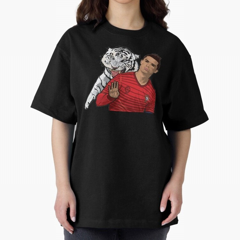 Cristiano Ronaldo Oversized T-Shirt Celebrate Global Passion for FIFA World Cup 2026 Spirit, with Netherlands, Haaland and Mbappe, Goal Celebration Energy, Supporter Heritage, Football Icons and Worldwide Tournament Joy; Made for Die Hard
