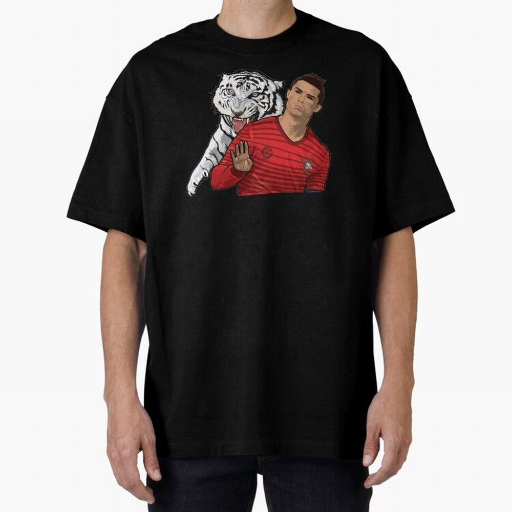 Cristiano Ronaldo Oversized T-Shirt Celebrate Global Passion for FIFA World Cup 2026 Spirit, with Netherlands, Haaland and Mbappe, Goal Celebration Energy, Supporter Heritage, Football Icons and Worldwide Tournament Joy; Made for Die Hard