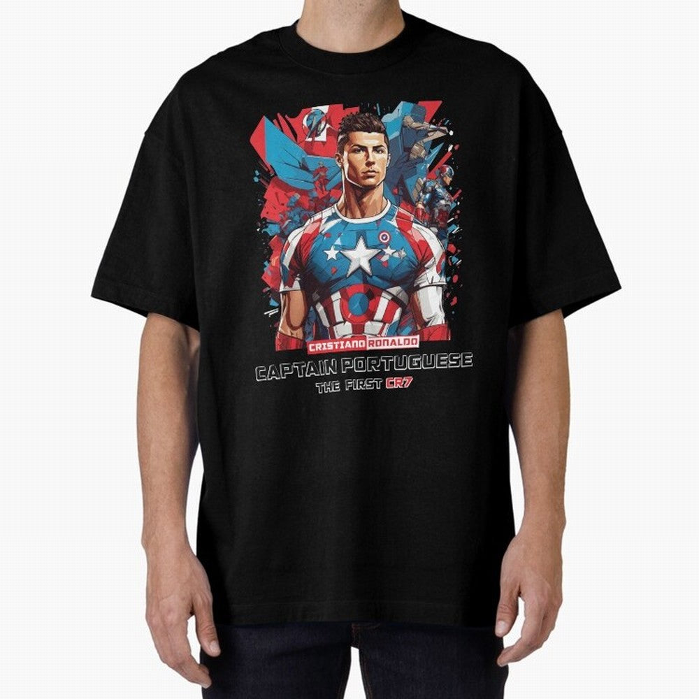 Cristiano Ronaldo Captain Portuguese Oversized T-Shirt Keep the Match Day Mood of the FIFA World Cup 2026 Group Stage Journey through Messi, Neymar and Mbappe Highlights, England Pride, Classic Soccer Heritage, Championship Pressure, Fan Loyalty