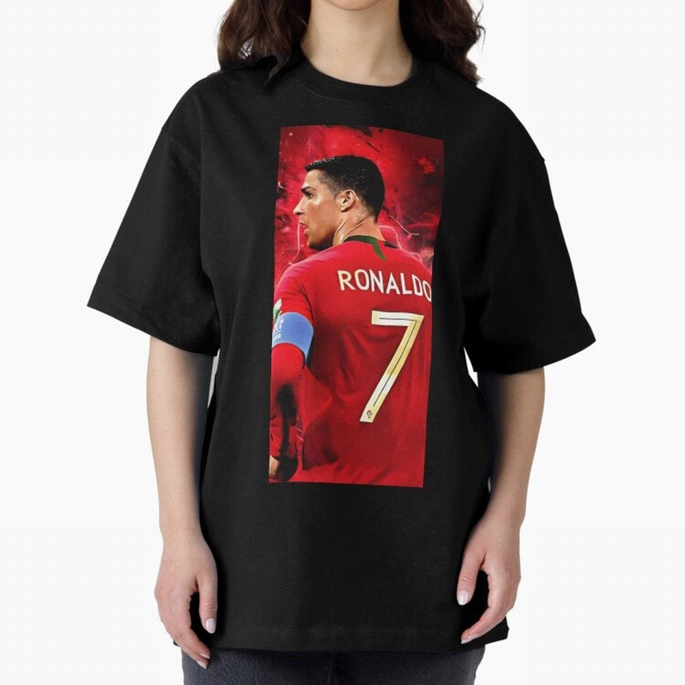 Cristiano Ronaldo Oversized T-Shirt Celebrate National Team Dreams in FIFA World Cup 2026 USA Canada Mexico Featuring Haaland and Mbappe, Argentina and Brazil Energy, Game Day Rituals, Football Legends, Country Pride and the Road to the Final;