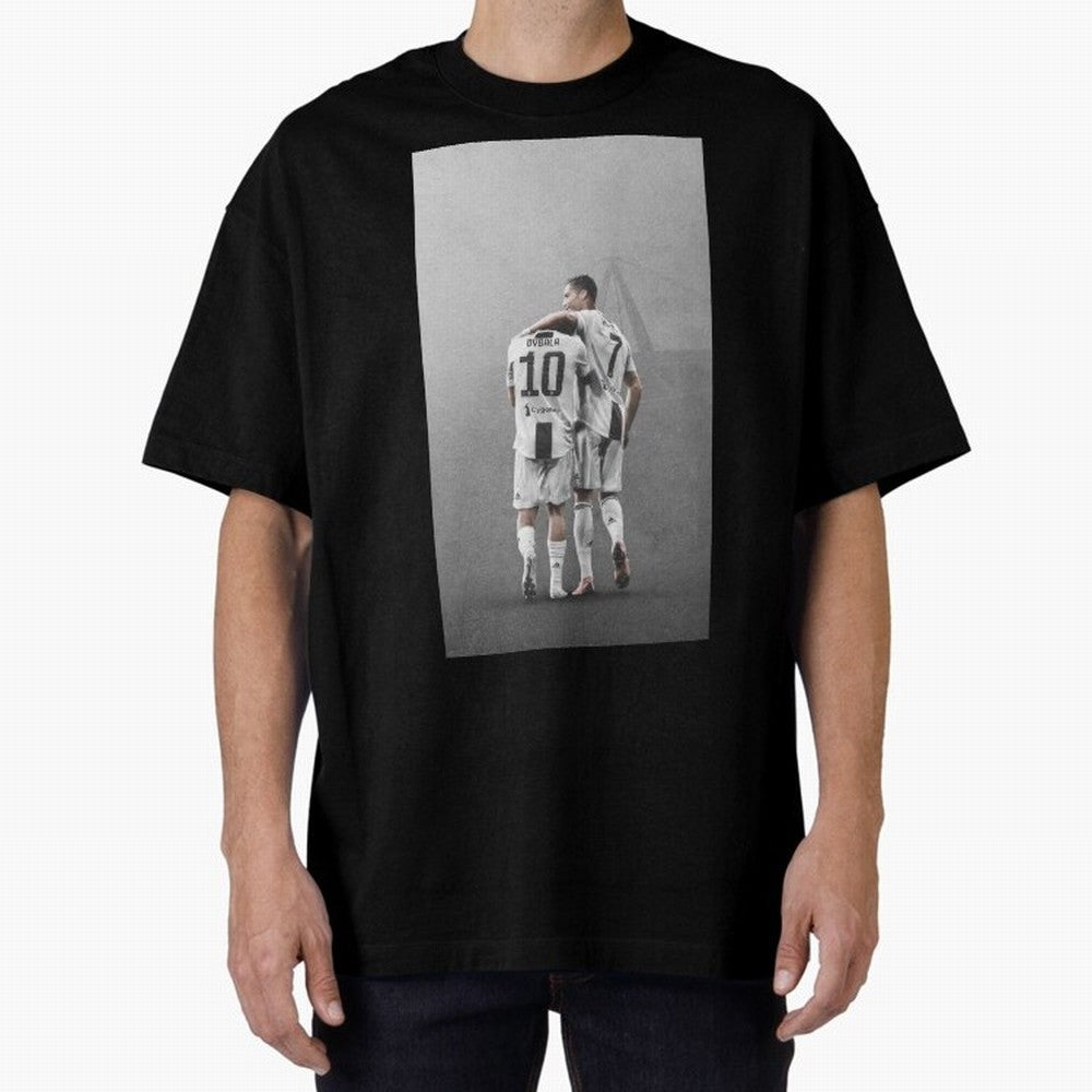 ronaldo with paulo dybala Oversized T-Shirt Bring Retro Soccer Energy to Match Day Hype around FIFA World Cup 2026, CR7 and Messi, Netherlands, Classic Soccer Heritage, Championship Pressure, Fan Loyalty and International Pride; Perfect for