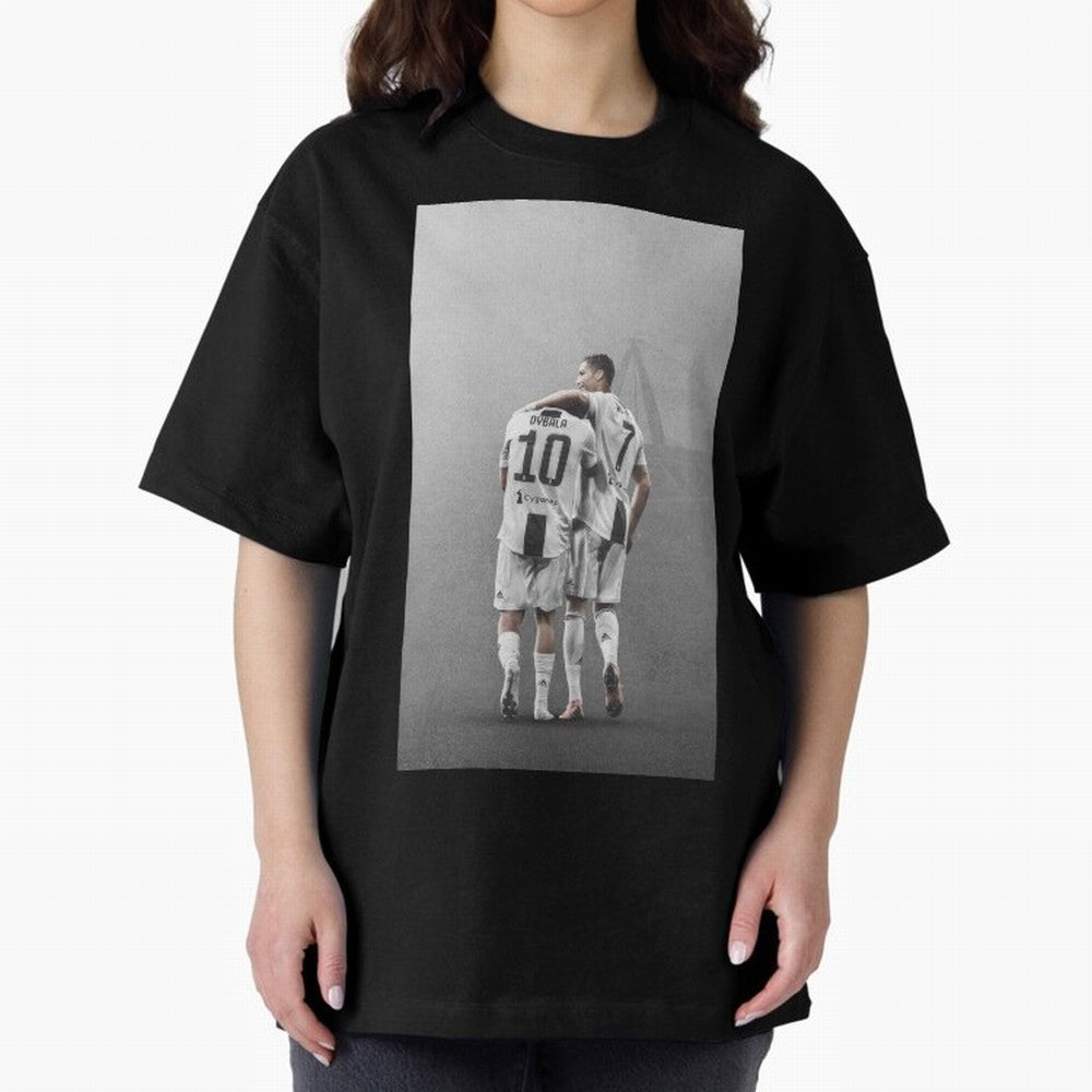 ronaldo with paulo dybala Oversized T-Shirt Bring Retro Soccer Energy to Match Day Hype around FIFA World Cup 2026, CR7 and Messi, Netherlands, Classic Soccer Heritage, Championship Pressure, Fan Loyalty and International Pride; Perfect for