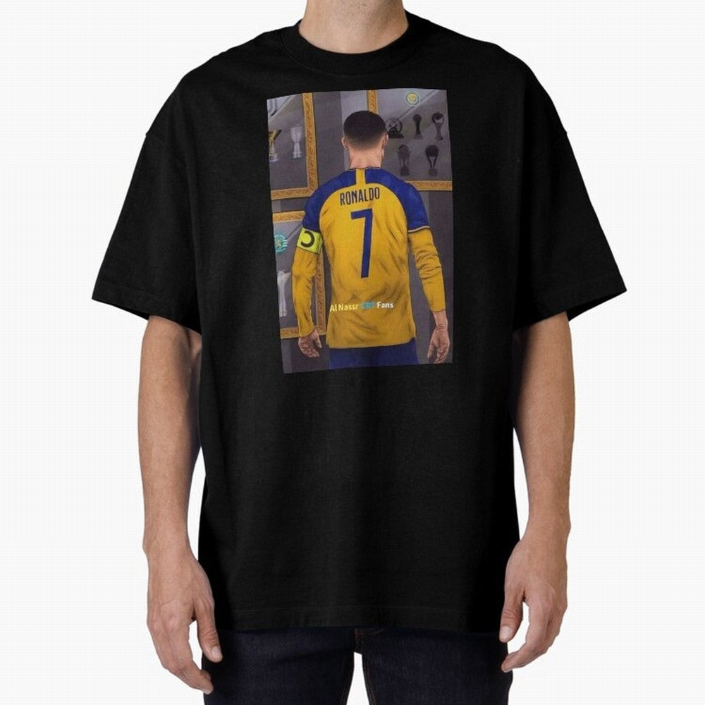 Al Nassr -Cristiano Ronaldo CR7 2023 Oversized T-Shirt Celebrate Football Dreams Across the FIFA World Cup 2026 USA Canada Mexico Journey through Mbappe Highlights, Argentina, France and Brazil Pride, Worldwide Fan Energy, Dramatic Goals, Stadium