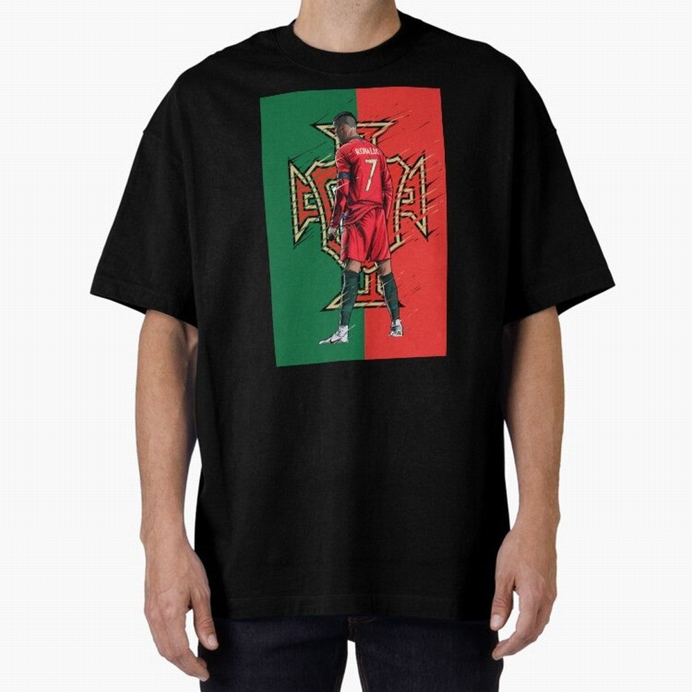 CR7 Portugal Oversized T-Shirt Celebrate National Team Dreams in Match Day Hype around FIFA World Cup 2026 USA Canada Mexico, CR7, France and Portugal, Match Day Excitement, Supporter Culture, Golden Goals and Global Football Passion; Perfect for