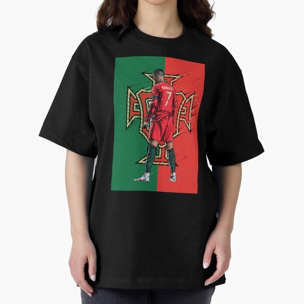 CR7 Portugal Oversized T-Shirt Celebrate National Team Dreams in Match Day Hype around FIFA World Cup 2026 USA Canada Mexico, CR7, France and Portugal, Match Day Excitement, Supporter Culture, Golden Goals and Global Football Passion; Perfect for