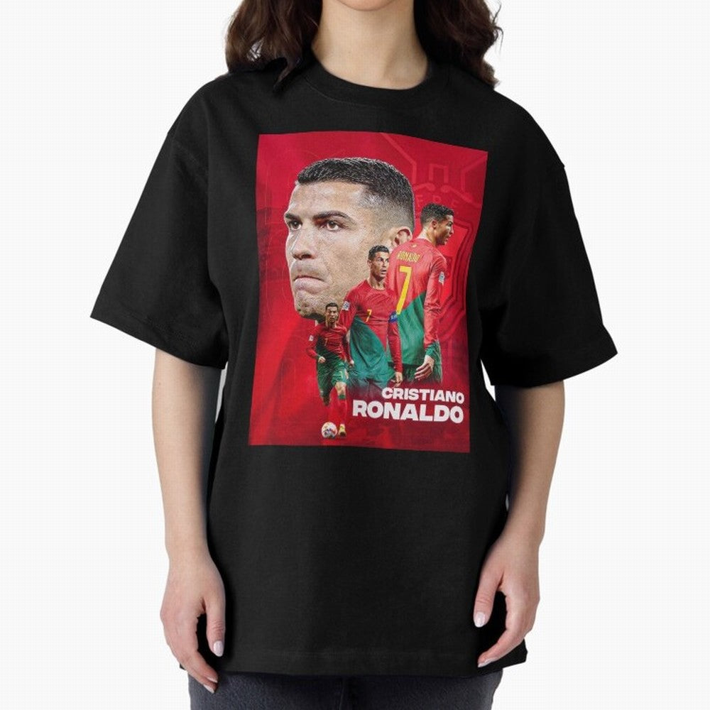 CRISTIANO RONALDO WORLD CUP 2022 Oversized T-Shirt Experience FIFA World Cup 2026 Group Stage for Fans of Messi and England and Germany, Bringing Tournament Hype, Historic Matchups, Family Viewing Parties and Global Sports Pride; Ideal for
