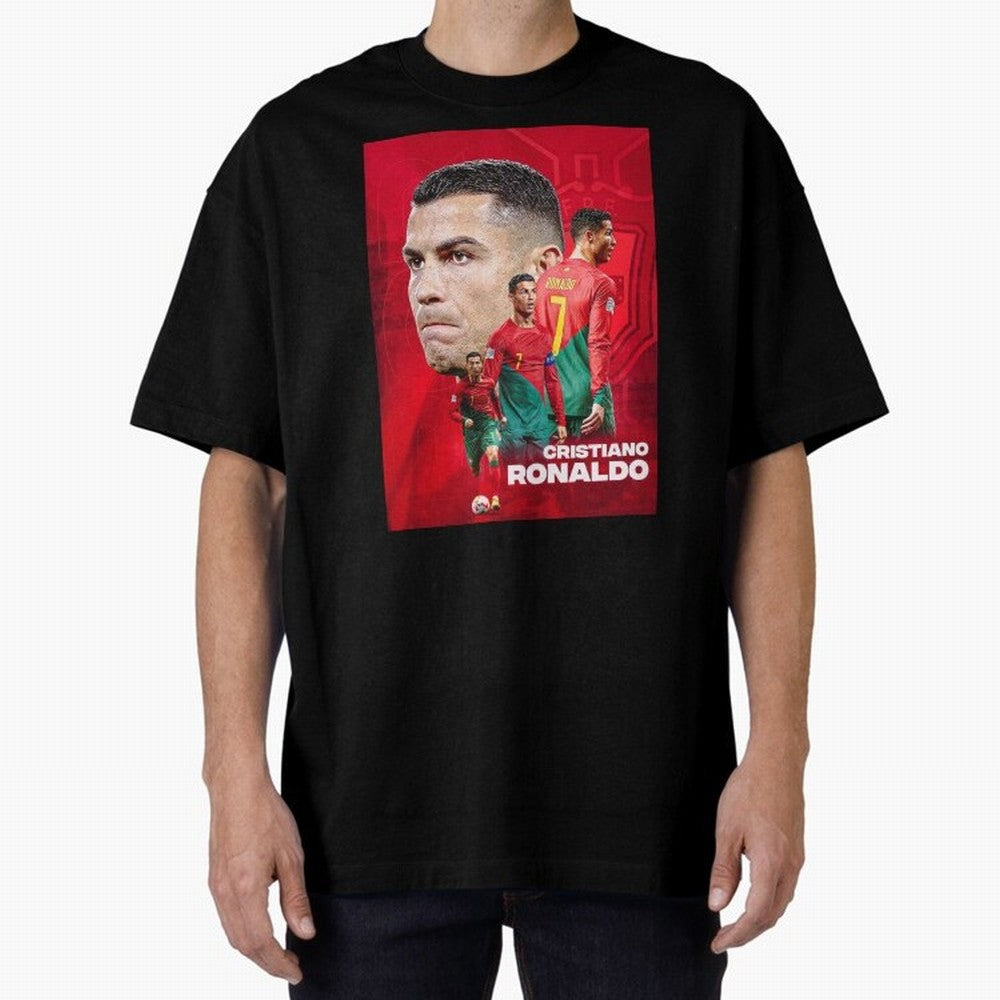 CRISTIANO RONALDO WORLD CUP 2022 Oversized T-Shirt Experience FIFA World Cup 2026 Group Stage for Fans of Messi and England and Germany, Bringing Tournament Hype, Historic Matchups, Family Viewing Parties and Global Sports Pride; Ideal for