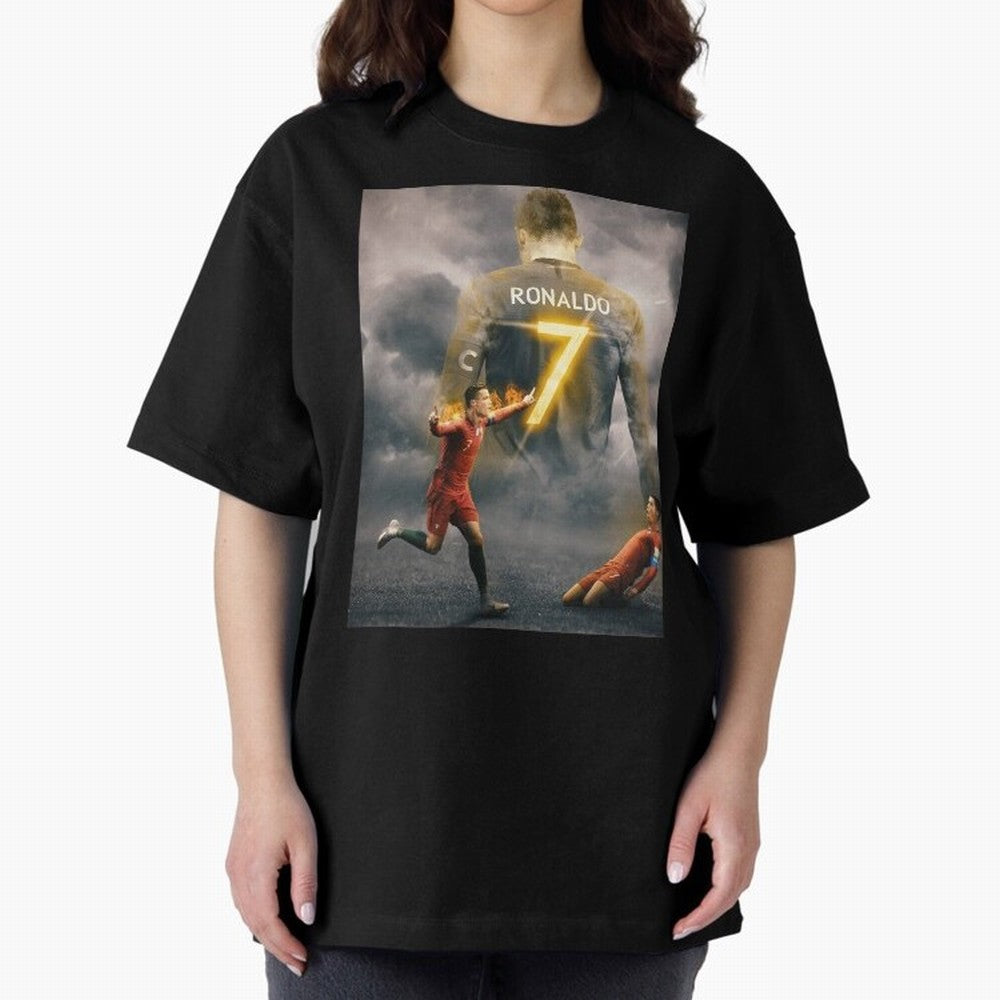 Art CR7 Wallpaper Oversized T-Shirt Carry the Dream of the FIFA World Cup 2026 Group Stage Journey through Cristiano Ronaldo Highlights, England and Germany Pride, Classic Soccer Heritage, Championship Pressure, Fan Loyalty and International Pride;