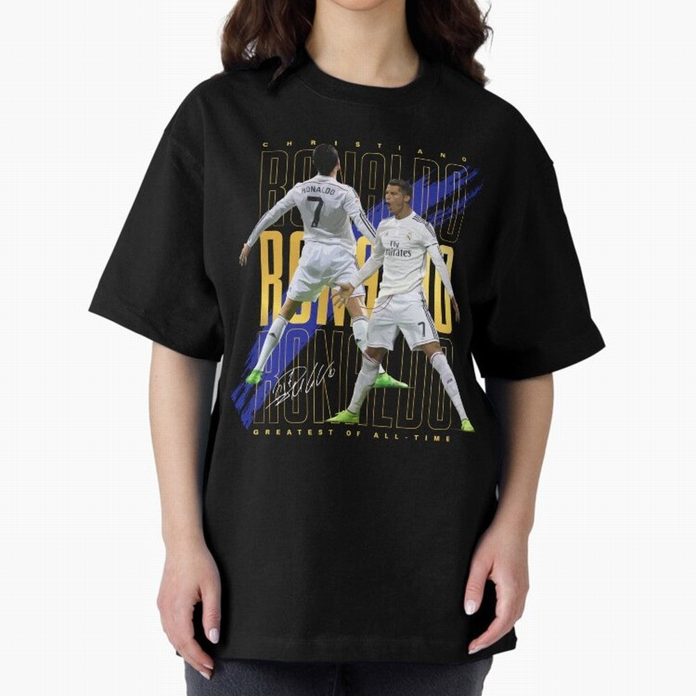 Cristiano Ronaldo Suuiii! Oversized T-Shirt Follow FIFA World Cup 2026 Featuring Neymar, Germany Energy, Championship Spirit, Famous Goals, Roaring Crowds and International Football Unity; Made for Collectors Who Enjoy Iconic Players, Country