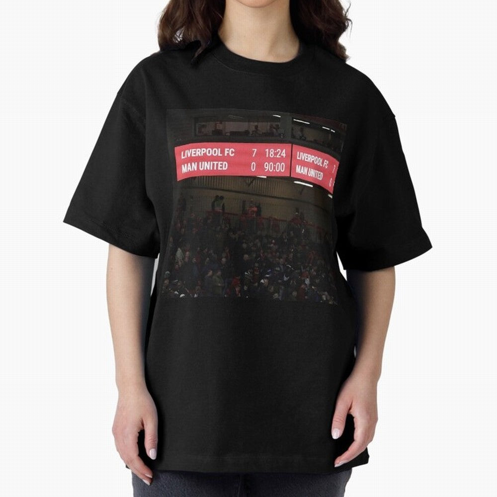 Liverpool 7 - 0 Manchester United Oversized T-Shirt Bring Match Day Fire to FIFA World Cup 2026 USA Canada Mexico Spirit, Made for France, CR7, Tournament Hype, Historic Matchups, Family Viewing Parties and Global Sports Pride; Great for Watch