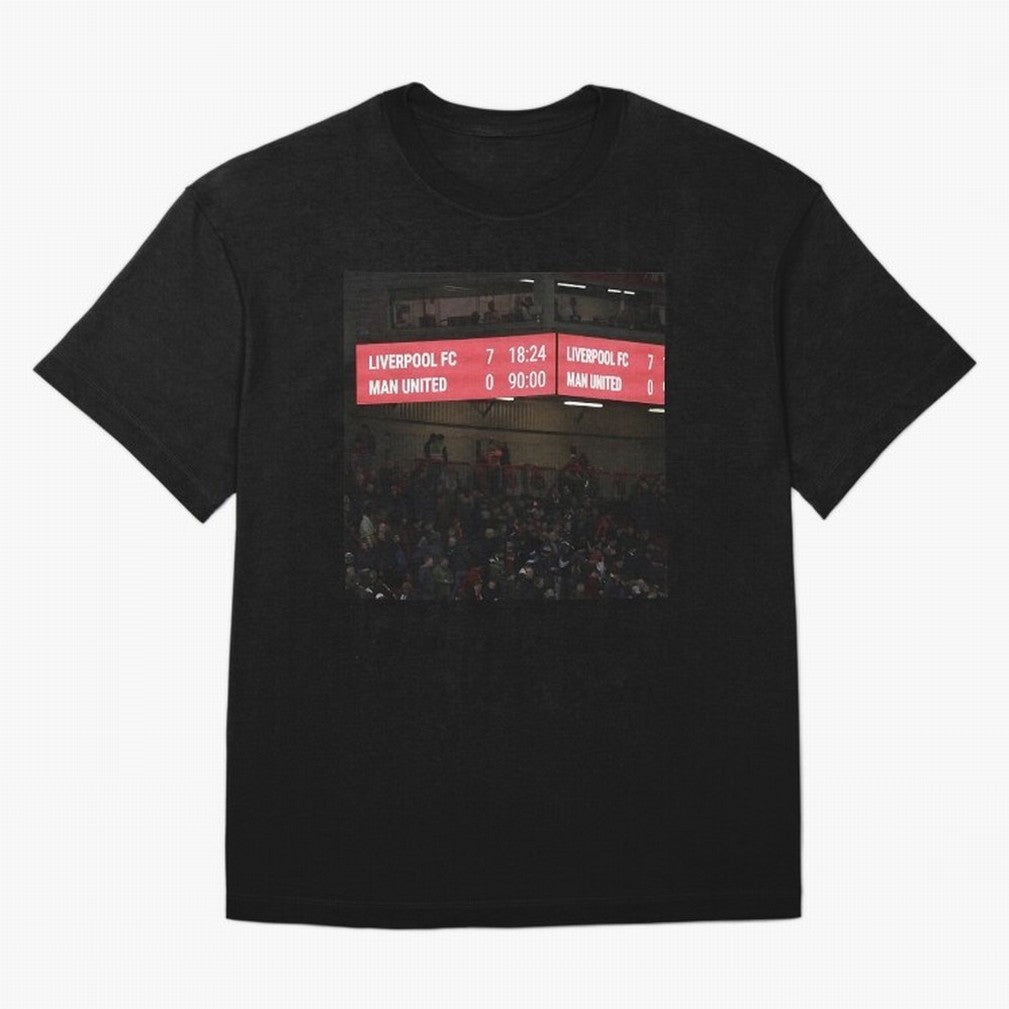 Liverpool 7 - 0 Manchester United Oversized T-Shirt Bring Match Day Fire to FIFA World Cup 2026 USA Canada Mexico Spirit, Made for France, CR7, Tournament Hype, Historic Matchups, Family Viewing Parties and Global Sports Pride; Great for Watch