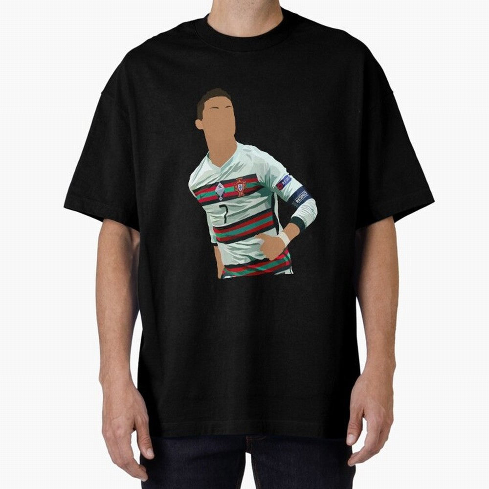 Cristiano Ronaldo Portugal Oversized T-Shirt Bring a Vintage Feel to Global Football Passion for FIFA World Cup 2026, Filled with Messi, Argentina and Brazil, Football Passion, Legendary Performances, Festival Vibes and Supporter Community; Built