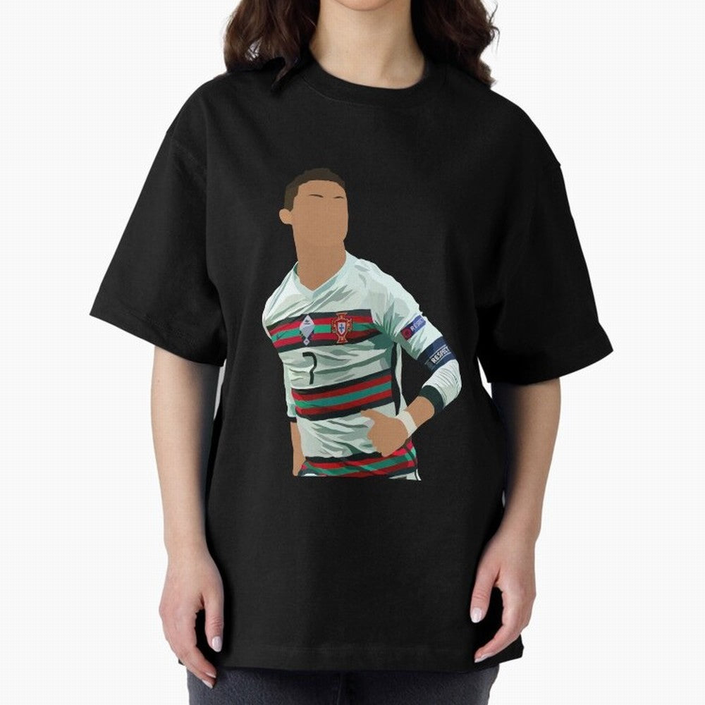 Cristiano Ronaldo Portugal Oversized T-Shirt Bring a Vintage Feel to Global Football Passion for FIFA World Cup 2026, Filled with Messi, Argentina and Brazil, Football Passion, Legendary Performances, Festival Vibes and Supporter Community; Built