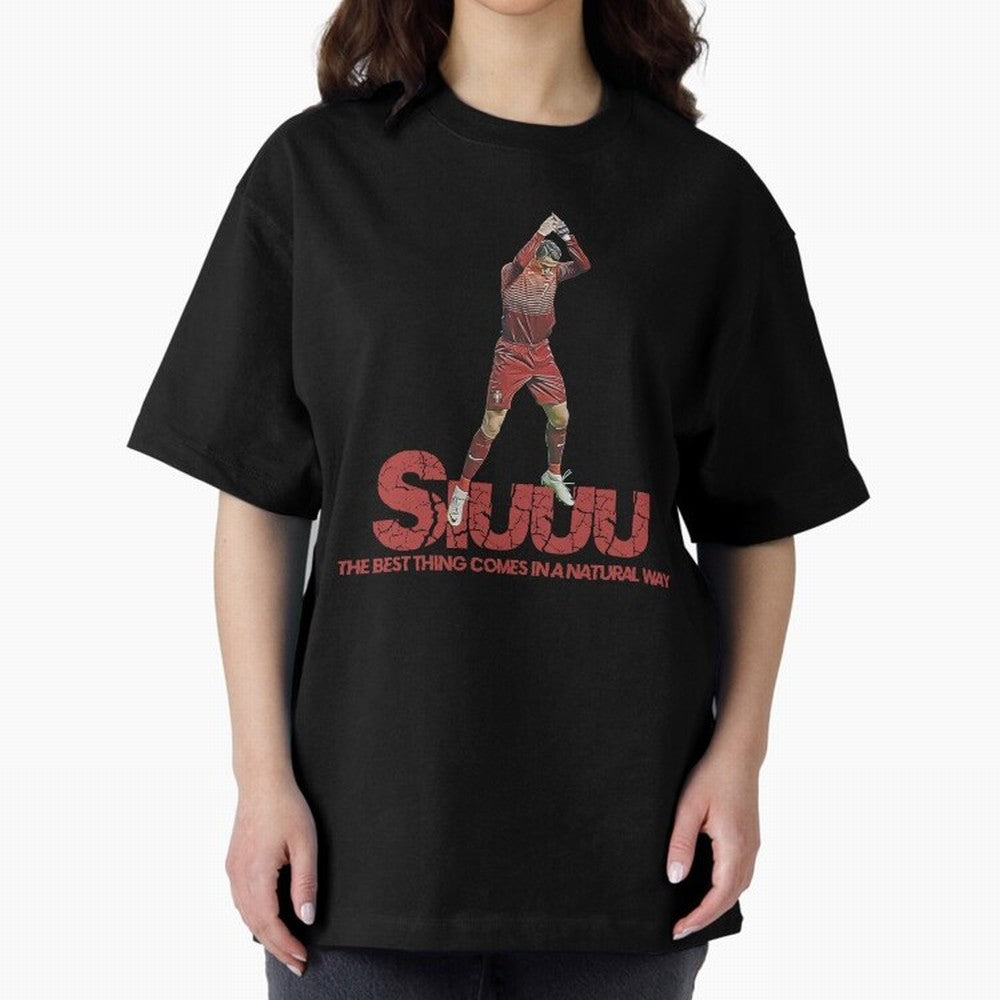 Cr7 Ronaldo Siuuu Oversized T-Shirt Experience the Global Stage of FIFA World Cup 2026 Group Stage for Fans of Cristiano Ronaldo, Haaland and CR7 and Brazil, Portugal and Argentina, Bringing Global Supporter Spirit, Legendary Goals, National Colors