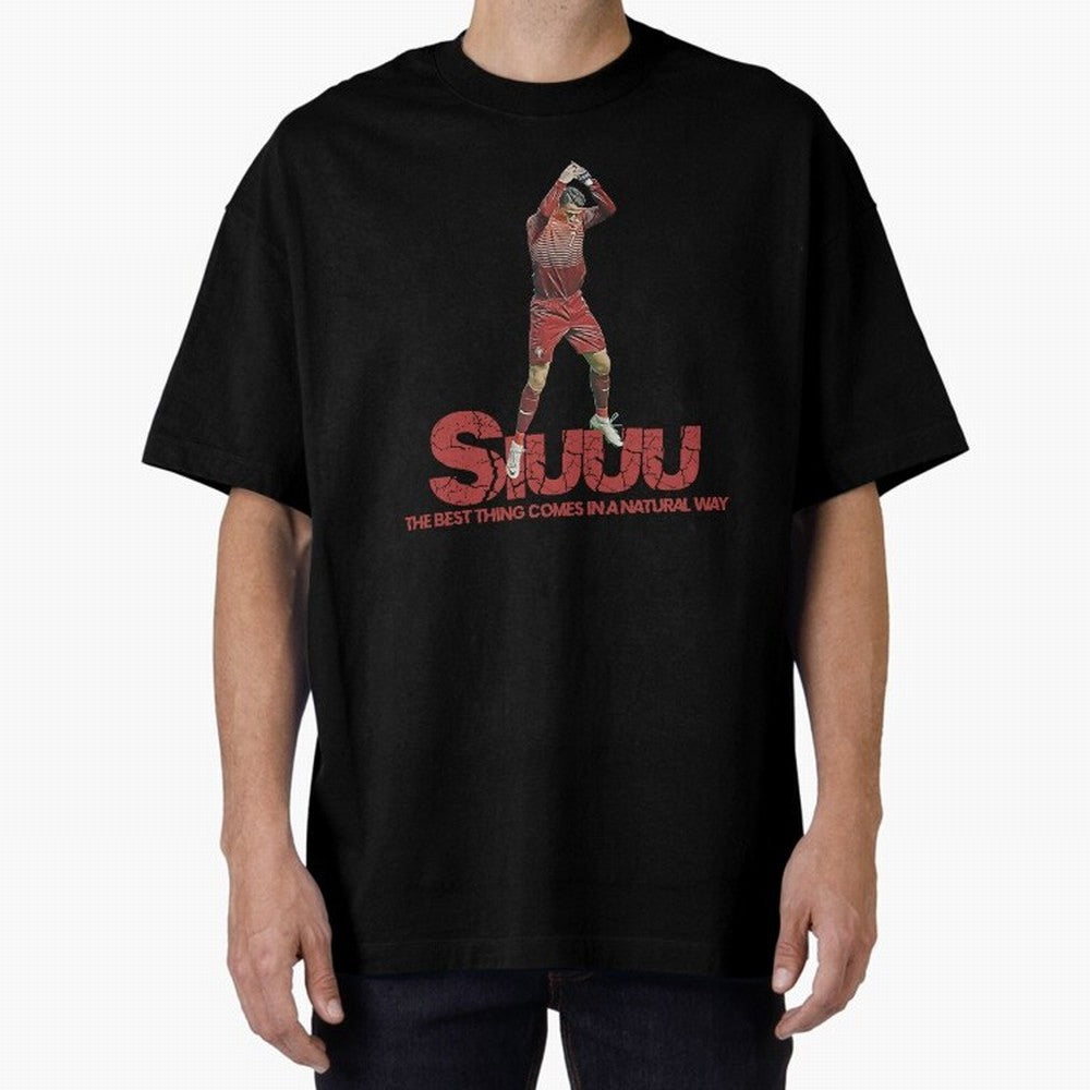 Cr7 Ronaldo Siuuu Oversized T-Shirt Experience the Global Stage of FIFA World Cup 2026 Group Stage for Fans of Cristiano Ronaldo, Haaland and CR7 and Brazil, Portugal and Argentina, Bringing Global Supporter Spirit, Legendary Goals, National Colors