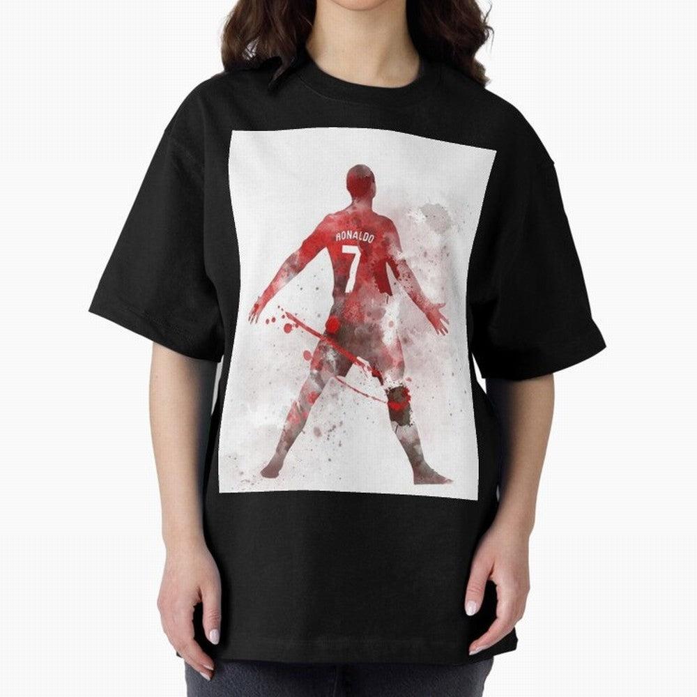 Cristiano Ronaldo Oversized T-Shirt Bring Stadium Energy to FIFA World Cup 2026 Highlighting Messi, Brazil, Portugal and Argentina Energy, Championship Spirit, Famous Goals, Roaring Crowds and International Football Unity; Ideal for Passionate Fans