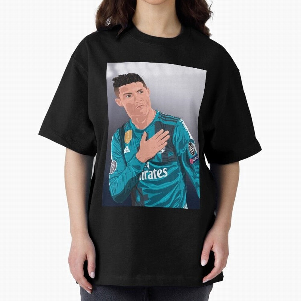 Cristiano Ronaldo Oversized T-Shirt Bring Legendary Rivalry Energy to Global Football Passion for FIFA World Cup 2026 Group Stage, Connected to Neymar, Haaland and Cristiano Ronaldo, Brazil, Portugal and Argentina, Match Day Excitement, Supporter