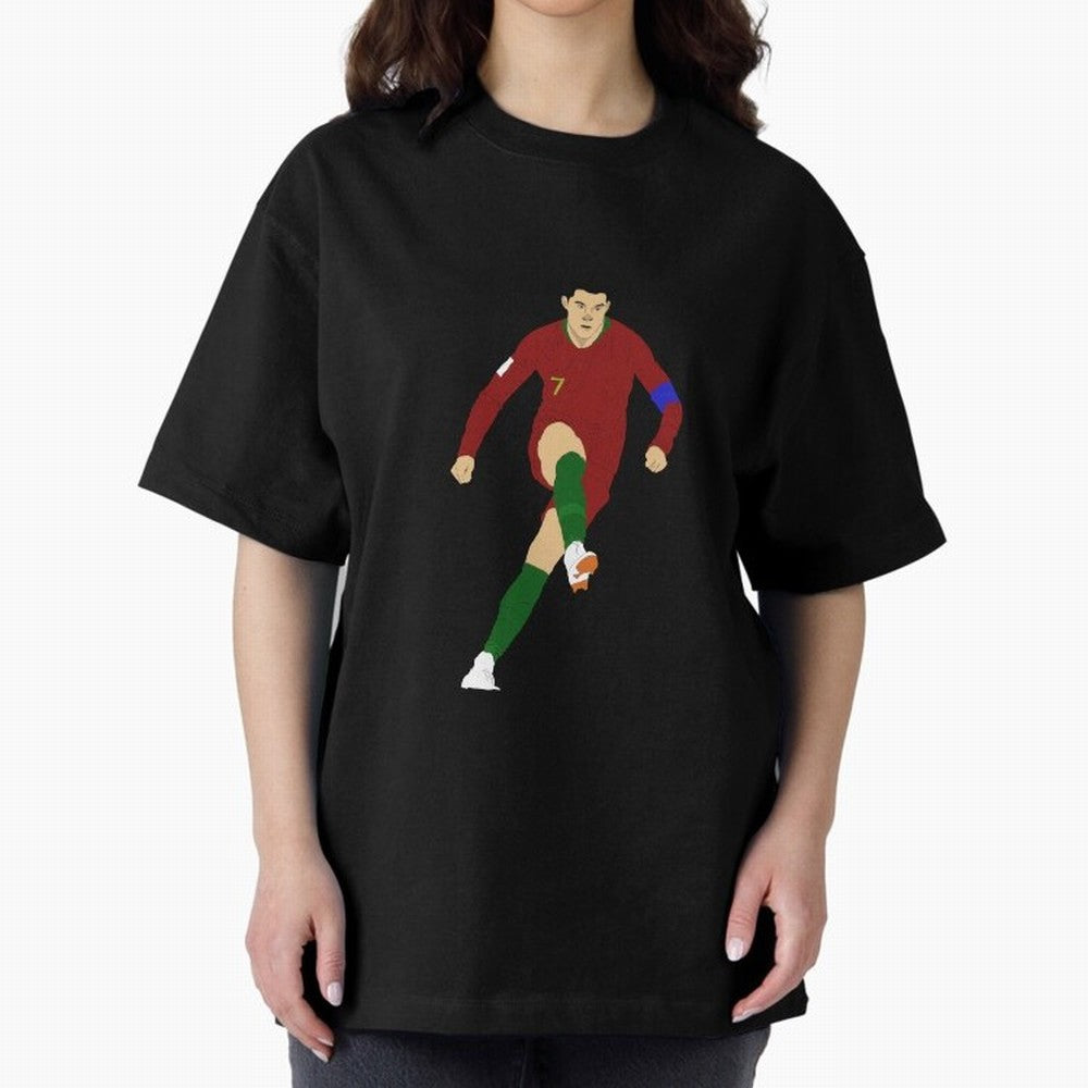 Cristian Ronaldo Design - Portugal - Real Madrid - Illustration - Cartoon - T-Shirt - Shirt - Sticker - Phone Case - CR7 Oversized T-Shirt Celebrate Rivalries and Pride in the FIFA World Cup 2026 Journey through Messi Highlights, Brazil Pride,