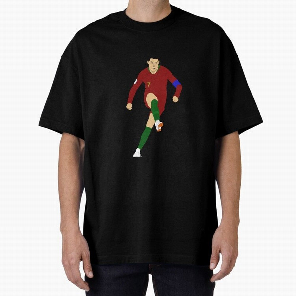 Cristian Ronaldo Design - Portugal - Real Madrid - Illustration - Cartoon - T-Shirt - Shirt - Sticker - Phone Case - CR7 Oversized T-Shirt Celebrate Rivalries and Pride in the FIFA World Cup 2026 Journey through Messi Highlights, Brazil Pride,