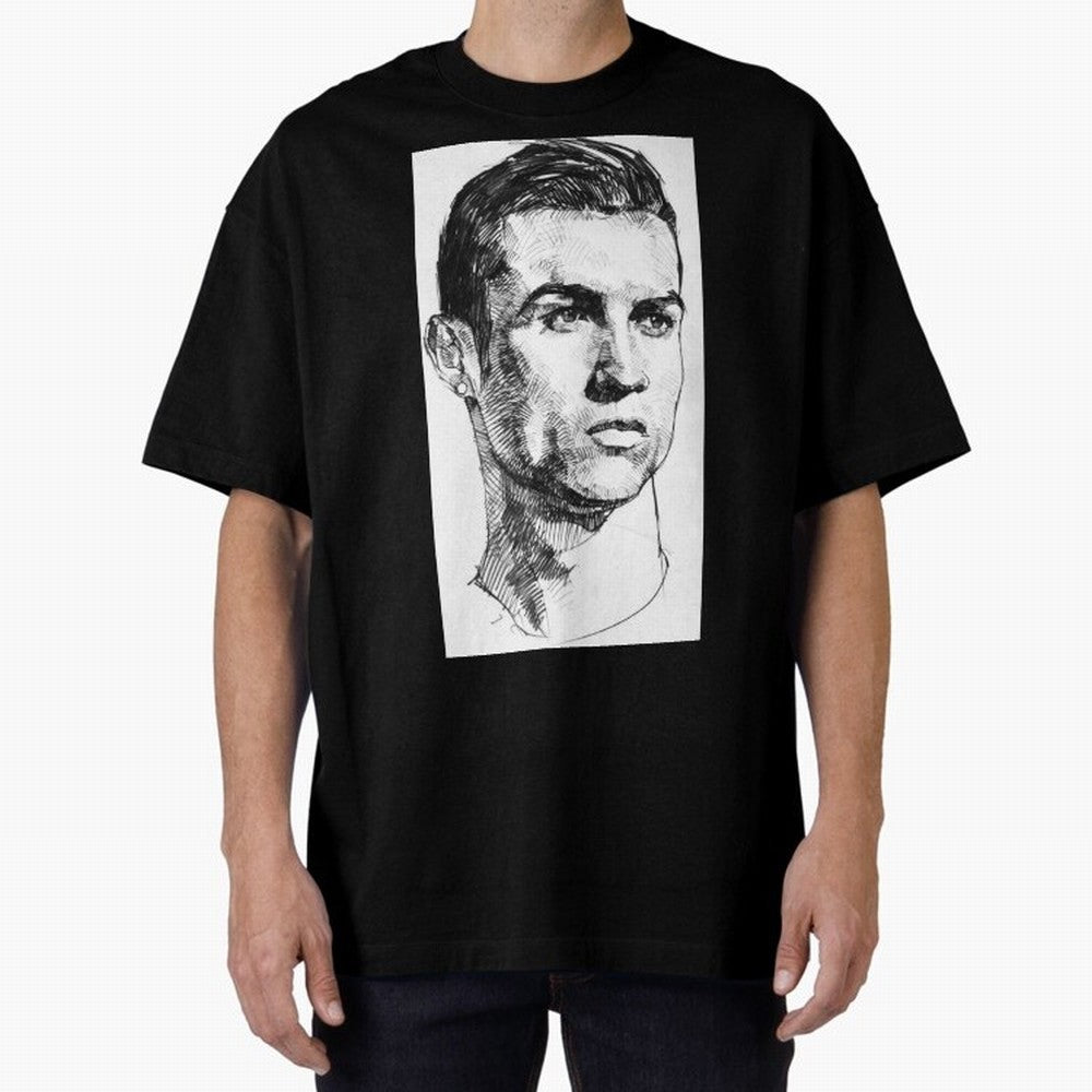 Cristiano Ronaldo CR7 Oversized T-Shirt Capture Global Football Passion for FIFA World Cup 2026, Made for Mbappe and Neymar, Spain, Tournament Hype, Historic Matchups, Family Viewing Parties and Global Sports Pride; Great for Supporters Who Love