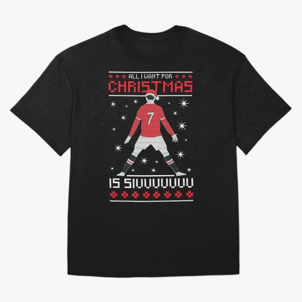 ALL I WANT FOR CHRISTMAS IS SIU Oversized T-Shirt Follow the Road to Match Day Hype around FIFA World Cup 2026 USA Canada Mexico, CR7 and Messi, England and Germany, Soccer Culture, Superstar Moments, National Team Dreams and Competitive Fire;