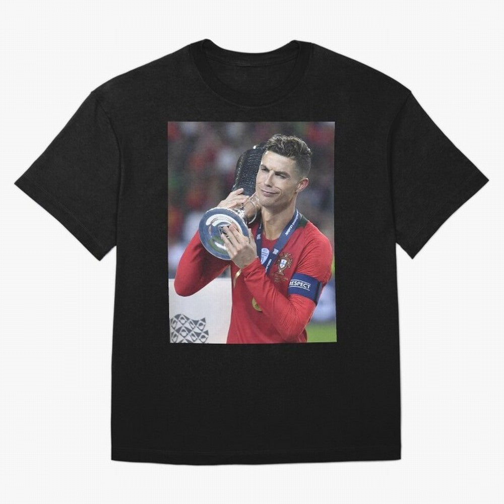 Todos Portugal 2019 CR7 Oversized T-Shirt Remember the FIFA World Cup 2026 Journey through CR7 and Messi Highlights, France and Portugal Pride, Championship Spirit, Famous Goals, Roaring Crowds and International Football Unity; Perfect for Fans,