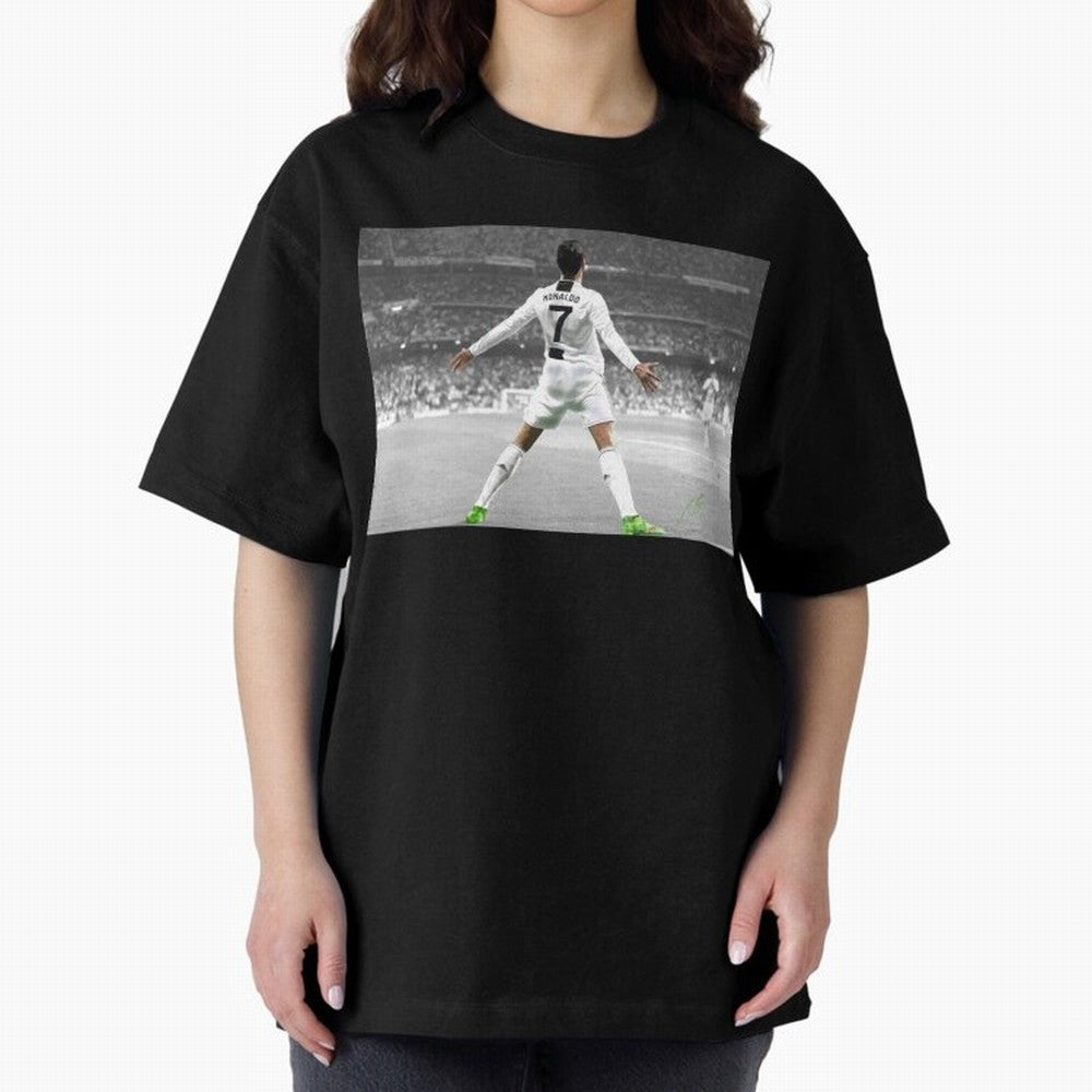 Cristiano Ronaldo Oversized T-Shirt Celebrate National Team Dreams in FIFA World Cup 2026 USA Canada Mexico for Fans of Mbappe and Brazil, Portugal and Argentina, Bringing Stadium Chants, National Pride, Trophy Dreams and Unforgettable Football