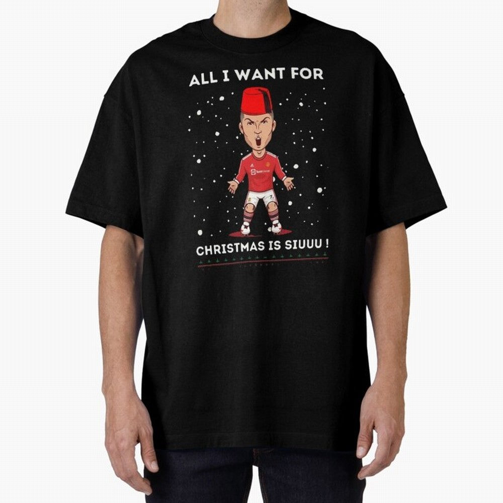 christmas next day delivery Oversized T-Shirt Cheer through Every Moment of FIFA World Cup 2026 USA Canada Mexico for Fans of Cristiano Ronaldo, Haaland and CR7 and Portugal, Spain and Germany, Bringing Sports Nostalgia, International Competition,