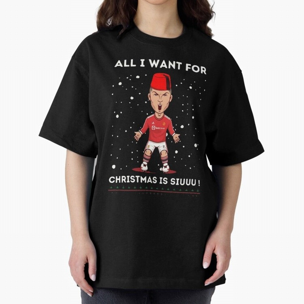 christmas next day delivery Oversized T-Shirt Cheer through Every Moment of FIFA World Cup 2026 USA Canada Mexico for Fans of Cristiano Ronaldo, Haaland and CR7 and Portugal, Spain and Germany, Bringing Sports Nostalgia, International Competition,