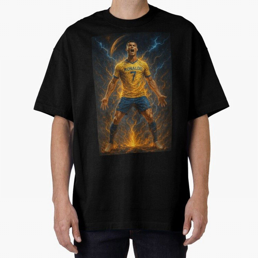Cristiano Ronaldo Oversized T-Shirt Remember FIFA World Cup 2026 USA Canada Mexico for Fans of Cristiano Ronaldo, Haaland and CR7 and Portugal, Spain and Germany, Bringing Champion Mindset, Group Stage Buzz, Knockout Tension and Passionate Fan