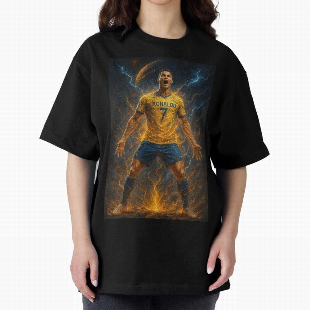 Cristiano Ronaldo Oversized T-Shirt Remember FIFA World Cup 2026 USA Canada Mexico for Fans of Cristiano Ronaldo, Haaland and CR7 and Portugal, Spain and Germany, Bringing Champion Mindset, Group Stage Buzz, Knockout Tension and Passionate Fan